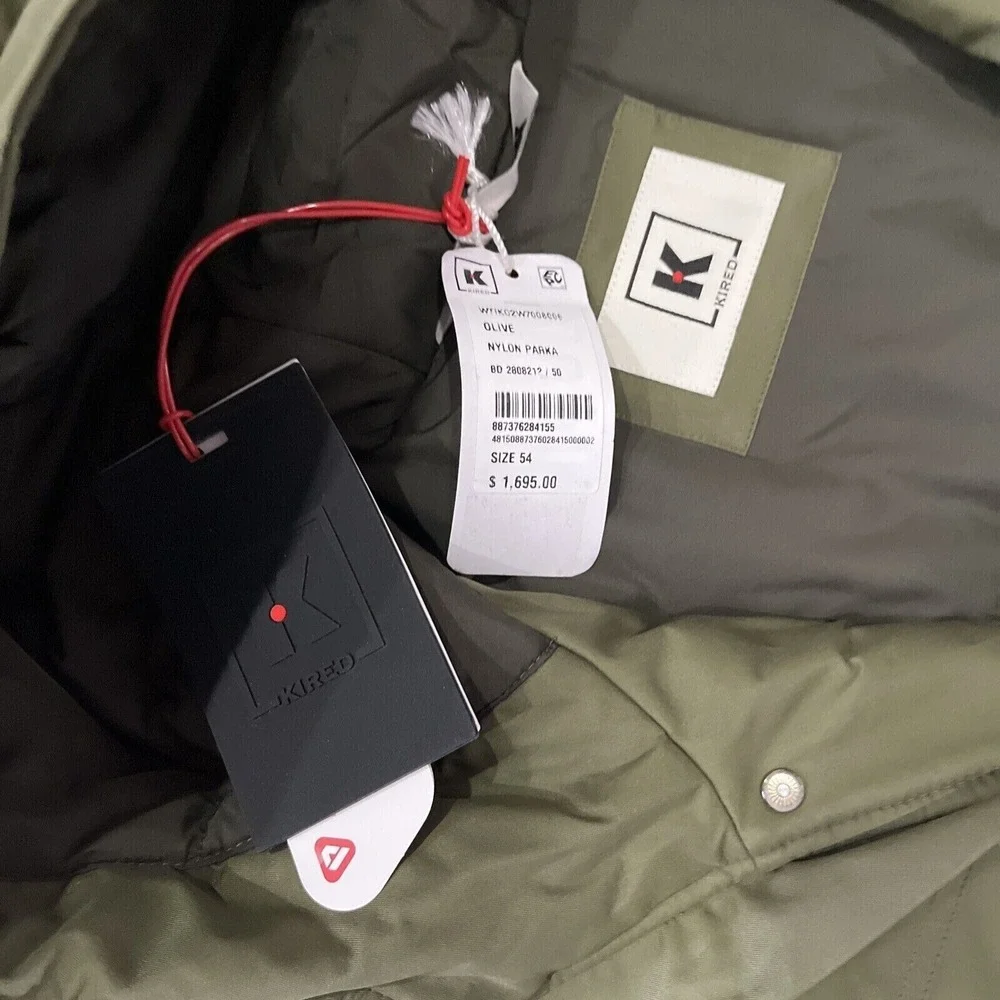 Kired by Kiton men's Olive Parka Jacket - size 42‎ / 52 eu - retail $1695